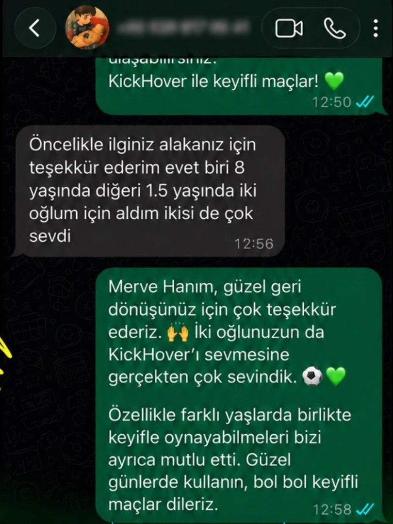 Müşteri mesajı: İki oğlum için aldım, ikisi de çok sevdi
